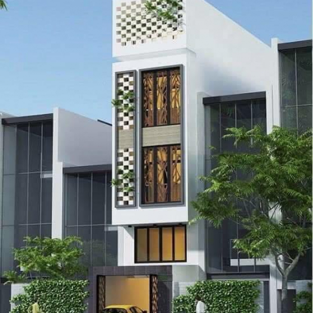 Ngắm nhìn mẫu nhà biệt thự 2 tầng rưỡi siêu hiện đại và sang trọng 6
