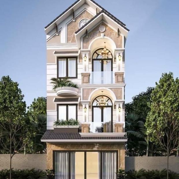 Ngắm nhìn mẫu nhà biệt thự 2 tầng rưỡi siêu hiện đại và sang trọng 5