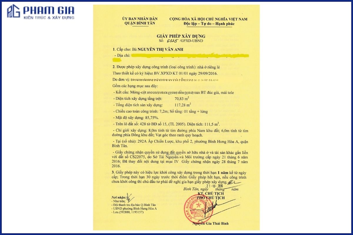 Quy trình dịch vụ xin giấy phép xây dựng tại Phạm Gia