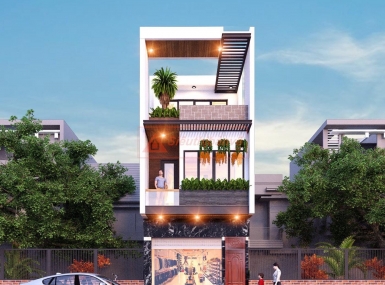 Ngắm nhìn mẫu nhà biệt thự 2 tầng rưỡi siêu hiện đại và sang trọng 1