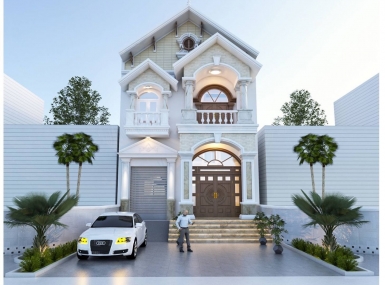 Ngắm nhìn mẫu nhà biệt thự 2 tầng rưỡi siêu hiện đại và sang trọng 4