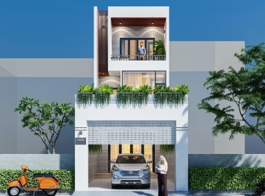 Ngắm nhìn mẫu nhà biệt thự 2 tầng rưỡi siêu hiện đại và sang trọng 2